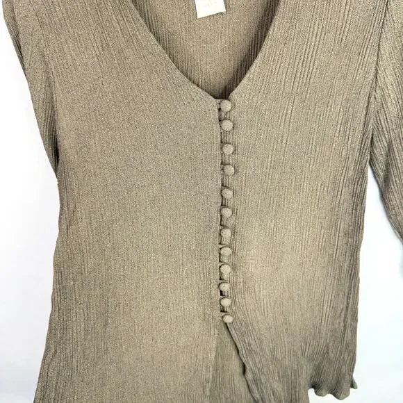 Rabbit Rabbit Rabbit Button Front Blouse S/M - Picture 4 of 9